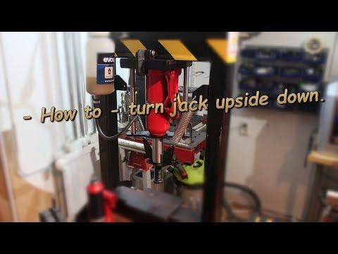 Easiest way to invert hydraulic jack upside down