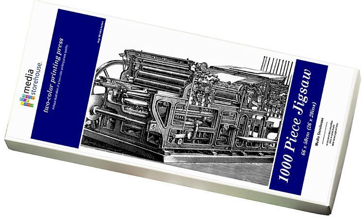 Jigsaw Puzzle. two-color printing press