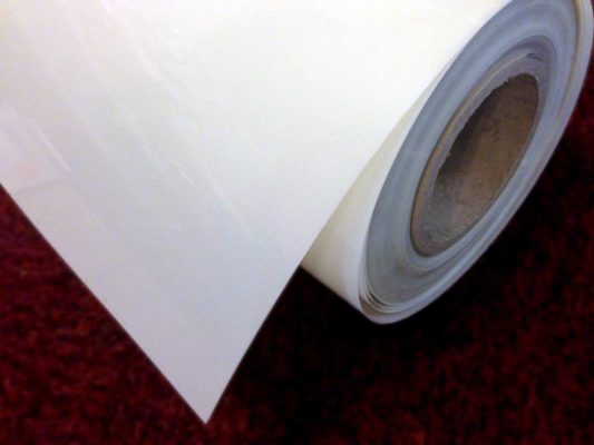 Mylar / Forex 250 micron sheet W=1.65mtr x L=7m