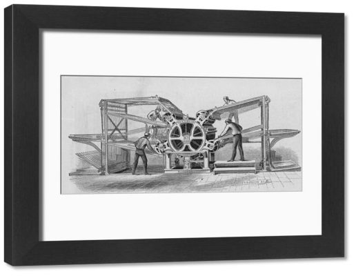 Framed Print. Hoe Rotary Press
