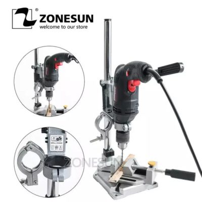 31.8US $ |ZONESUN Electric Drill Stand Power Tools Accessories Bench Drill Press Stand DIY Tool Base Frame Drill Holder Drill Chuck|Wood Boring Machinery|   - AliExpress