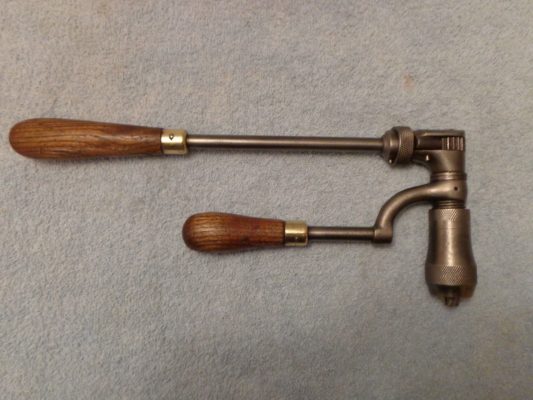 ANTIQUE EXTREMELY RARE MILLERS FALLS NO. 140 CORNER HAND RATCHET DRILL TOOLS
