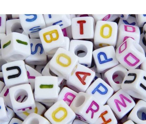 Acrylic Alphabet and Number Beads