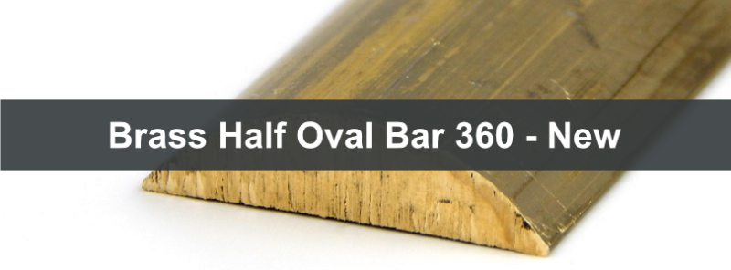 Brass Half Oval Bar 360 - New! | The Metal Press by onlinemetals.com