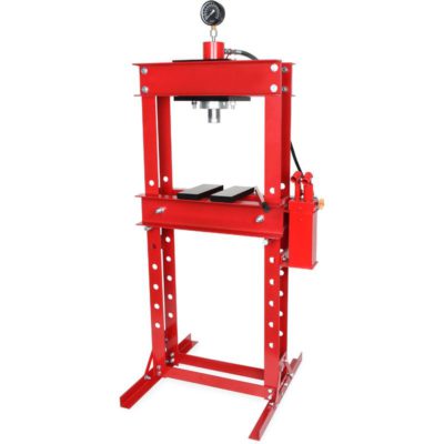 Eberth - 30 T Pressa per officina con Manometro (2 Piastre, Altezza di lavoro 820 mm, 8 Posizioni regolabili, Larghezza di lavoro 530 mm)