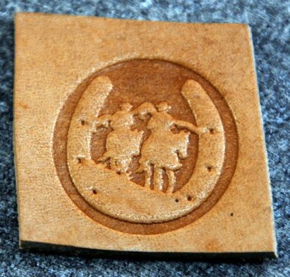 Embossing Stamp COWBOYS IN HORSESHOE 025 Leather Tooling | Etsy
