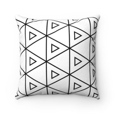 Geometric Faux suede decorative cushion gift for mom - 18x18