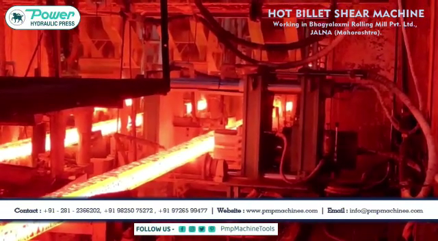 Hot billet shear machine