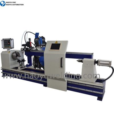 Hydraulic cylinder end automatic CNC welding machine