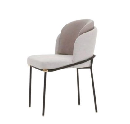 Living Room Chair Curved Tub Chair with Metal Legs Modern Chair