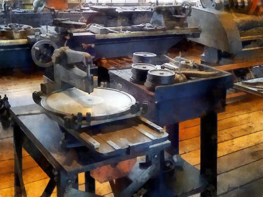 Machine Shop With Punch Press by Susan Savad