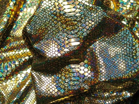 Metallic Holographic Snake Ultra Thin Soft Lambskin Black Gold | Etsy