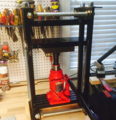 My "what cha got" hydraulic press.  Plan on using it for embossing and die cutti...