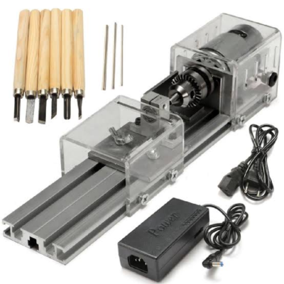 Portable Woodworking Mini Lathe Drill - Great For DIY Projects