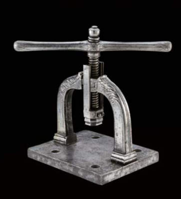 Seal press, 17th century. Italy. Wrought iron. Koller auctions, 2012