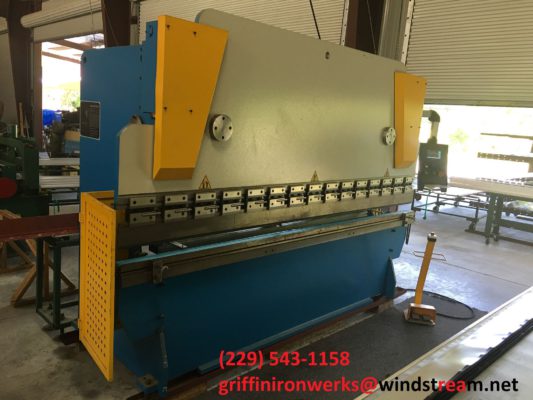 This 10' 6" hydraulic press brake from Griffin Iron Werks can be purchased for $...