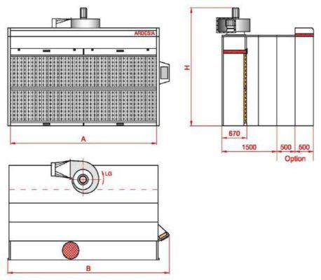 Ardesia Silver Dry Filter Spray Booth 3m