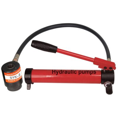 Yescom 10 Ton Hydraulic Punch Press w/ 6 Piece Tool Kit Red