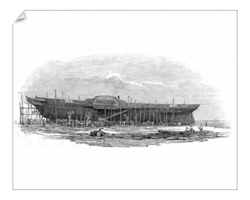 25cm Photo. H.M. Iron steam-frigate "Trident", 1845.