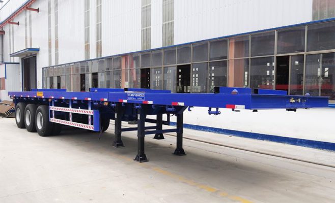 3 axle heavy duty extendable flatbed semi trailer for sale