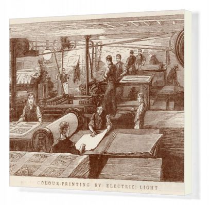 Box Canvas Print. Fourteen colour plates are used to make the engraving for the special supplements