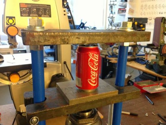 DIY hydraulic press.