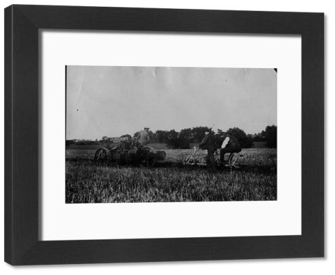 Framed Print. Motorized Plough