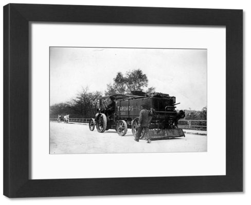 Framed Print. Road Spraying