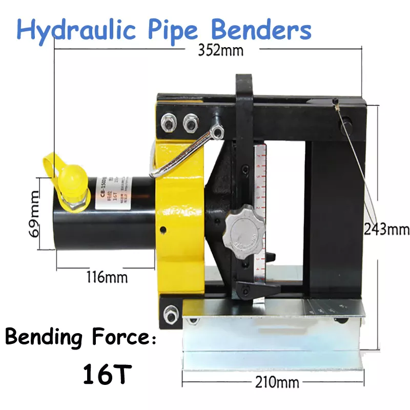 Hydraulic Pipe Bending Machine Hydraulic Copper Busbar Bender Brass Pressing Too...