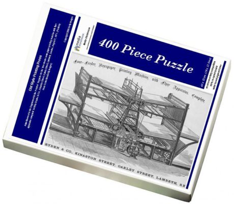 Jigsaw Puzzle. Old Style Printing Press