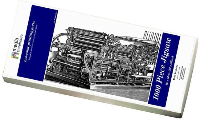 Jigsaw Puzzle. two-color printing press