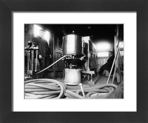 Large Framed Photo. Rail Cleaning Van