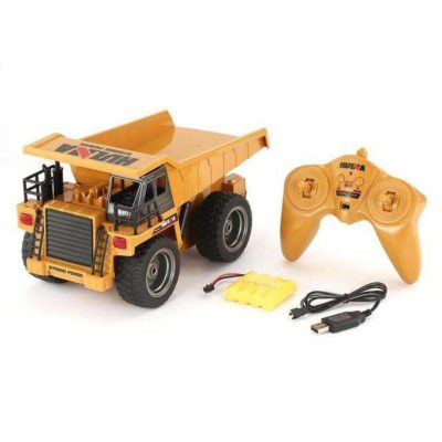 RC Dump Truck 360 Degree Rotation Construction Excavator - China / Yellow