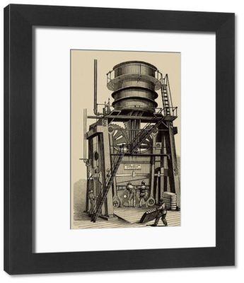 The Morse Cotton Baling Press. Cotton Hydraulic. Framed Photo. The Morse Cotton Baling Press. Cotton Hydraulic Press, New Morse system. Installed in .