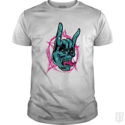 metal head - Classic Guys / Unisex Tee / White / 2XL