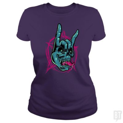 metal head - Classic Ladies Tee / Purple / S